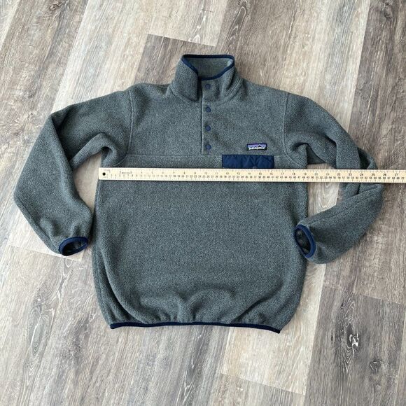 Patagonia Gray Navy Synchilla Pullover Womens Extra Small - Picture 8 of 16